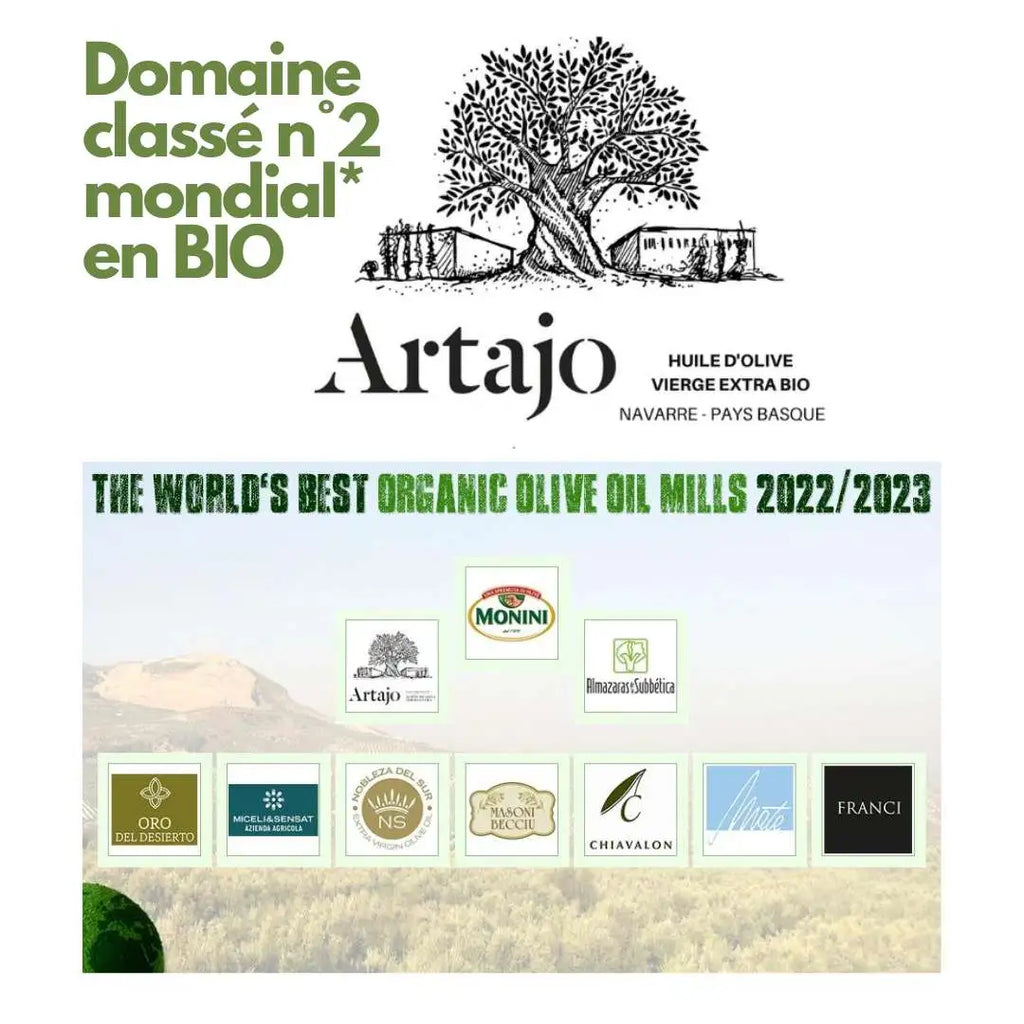 Premium-Olivenöl | Domaine Artajo von WBOO 2023 als weltweite Nr. 2 in BIO eingestuft