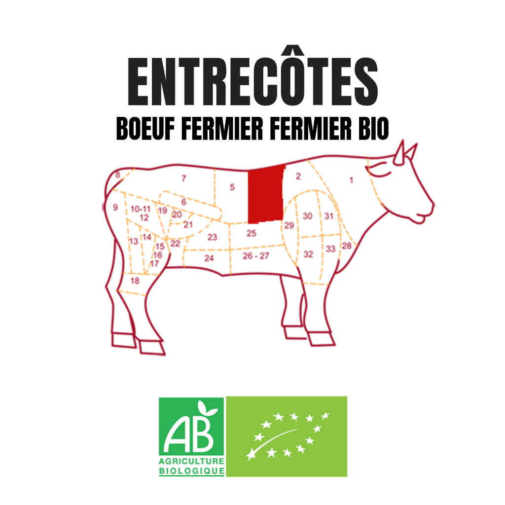 Bio-Rindfleisch Entrecote von Ferme BIOTZEKO - La Bastide-Clairence / Basse Navarre - Die Niederlande - FRESKOA STORE