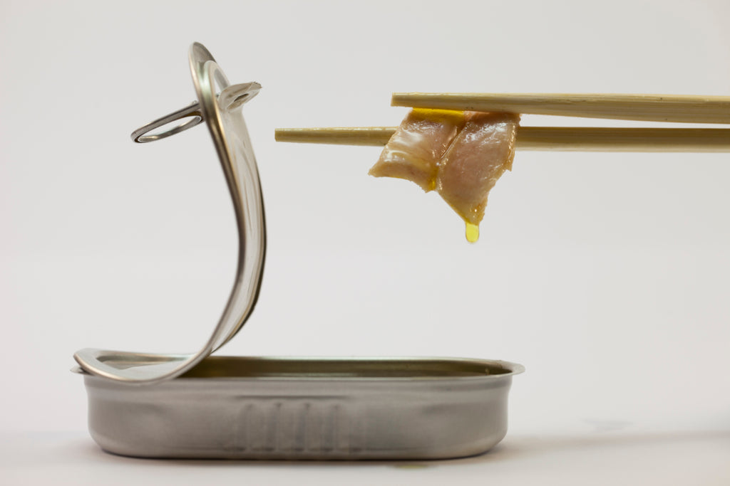 Bonito del Norte Bauch oder weißer Thunfisch in Olivenöl, 111 g von MAISOR - Getaria / Gipuzkoa - Die Niederlande - FRESKOA STORE